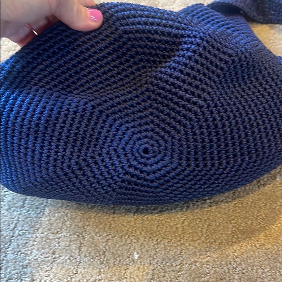 The Sak Navy Blue Crochet Shoulder Bag - Picture 5 of 6